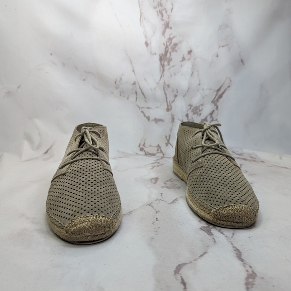 Dolce Vita Bootie Women 10 Brown Trilby Chukka Perforated Suede Shoe Espadrille - Picture 2 of 12
